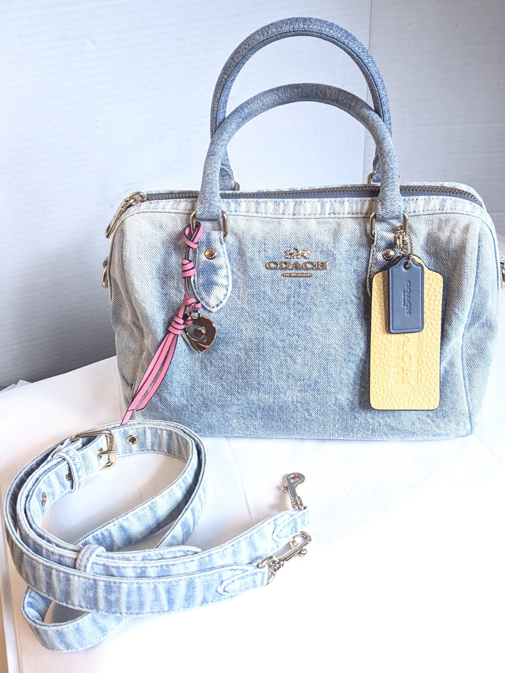 Coach In Loved  Denim Roman Satchel